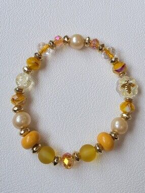 Handcrafted Honey Bee Beaded Bracelet